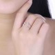 925 Sterling Silver Ring Geometric Zircon Open Ring Fashion Smiling Face Silver Ring for Women