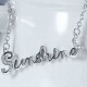 925 Sterling Silver Sunshine Letter Word Women Necklace Chain Jewelry