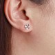 925 Sterling Silver Sweet Lucky Flower Earrings For Women