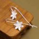 925 Sterling Silver Vintage Ear Drop Earring Flower Dangle Earrings Ethnic Jeweley for Women