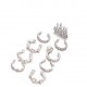 9Pcs Cartilage Earring Set for Women No Piercing Pearl Cuff Diamond Ear Stud