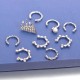 9Pcs Cartilage Earring Set for Women No Piercing Pearl Cuff Diamond Ear Stud