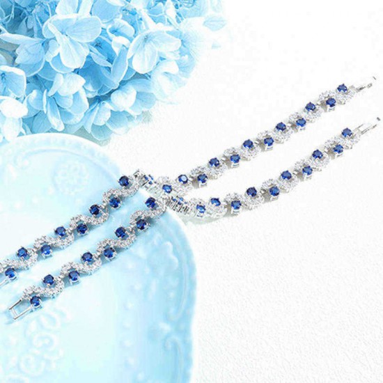 AAA Zircon Platinum Plated Bracelet