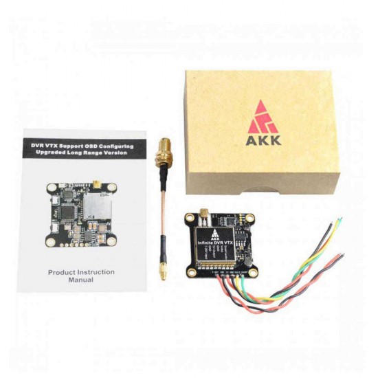 AKK Infinite DVR VTX 25/200/600/1000mW Power Switchable FPV Transmitter Support Smart Audio