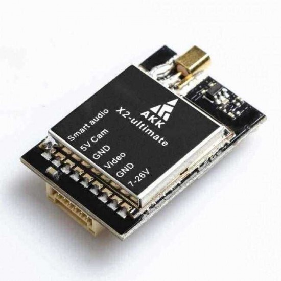 AKK X2-ultimate US 25mW/200mW/600mW/1000mW 5.8GHz 37CH AV FPV Transmitter VTX with Smart Audio Mic