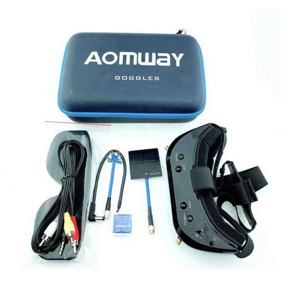 AOMWAY Commander V1S FPV Goggles 5.8Ghz 64CH Diversity 3D HDMI Built-in DVR Fan Support Head Tracker