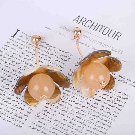 Acrylic Fashion Flowers Earrings Ear Stud Eardrop Gift for Women