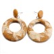 African Hallow Braided Circle Earring Retro Style Ear Drop Earring For Women