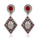 African Hallow Rhineston Ear Drop Earring Retro Shiny Diamond Earrings For Women