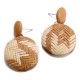 African Paper Weaving Big Earring Retro Style Round Circle Ear Drop Earring For Women