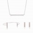 Alloy Rhinestone Rectangle Necklace Earrrings Jewelry Set