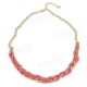 Alloy Winding Bead Statement Women Jewelry Necklace