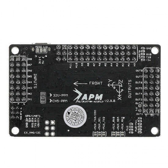 Ardupilot APM 2.8 Flight Controller Board Bend Pin with Protective Case for RC Multi Rotor Drone