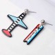 Asymmetric Stripe Plane Hip-hop Earrings Personality Earrings