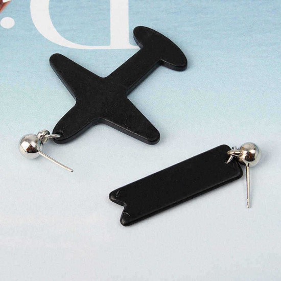 Asymmetric Stripe Plane Hip-hop Earrings Personality Earrings