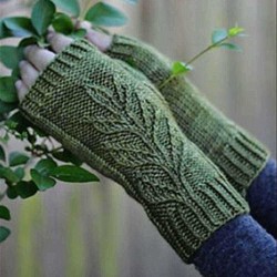 Autumn Winter Casual Basic Flora Knitted Glove