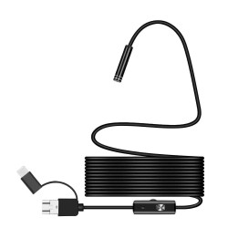 Bakeey 3 in 1 7mm 6Led Type C Micro USB Endoscope Inspection Camera Soft Cable for Android PC