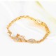 Beautiful Diamond-Studded Zircon Plated  Female Bracelet-18K gold