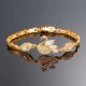 Beautiful Diamond-Studded Zircon Plated  Female Bracelet-18K gold