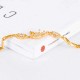 Beautiful Diamond-Studded Zircon Plated  Female Bracelet-18K gold