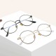 Bendable Blue Light Blocking Optical Eyeglasses Round Metal Frame Computer Reading Glasses