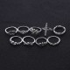 Bird Bee Crown Crown Diamond Branch Diamond Devil's Eye Ring Nine Piece Joint Ring