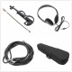 Black 4/4 Full Size Electric Violin Student Fiddle Case Bow Headphone Cable Set