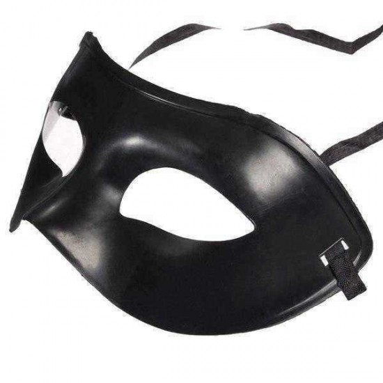 Black White Plastic Venetian Masquerade Half Face Eye Mask Unisex