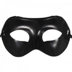 Black White Plastic Venetian Masquerade Half Face Eye Mask Unisex