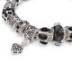 Blue Murano Glass Beads Crystal Bracelet 925 Silver Plated