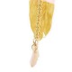 Bohemia Creative Wind Golden Feather Crystal Earrings