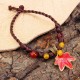 Bohemia Handmade Cloisonne Natural Agate Maple Leaf Bracelet