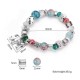 Bohemian Beaded Bracelets Colorful Irregular Flower Beads Elephant Charm Bracelet for Women