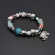 Bohemian Beaded Bracelets Colorful Irregular Flower Beads Elephant Charm Bracelet for Women