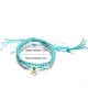 Bohemian Blue Beaded Anklet A Set of Wax Rope Beads Multilayer Anklets Ethnic Jewelry for Women