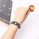 Bohemian Bracelet Gold Plated Flower Charm Leather Bangle Boho Jewelry for Women Girl Gift