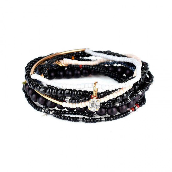 Bohemian Bracelet Rhinestone Beads Multilayer Bracelets for Women