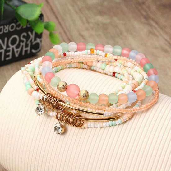 Bohemian Bracelet Rhinestone Beads Multilayer Bracelets for Women