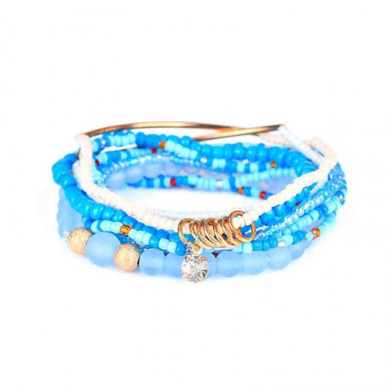 Bohemian Bracelet Rhinestone Beads Multilayer Bracelets for Women