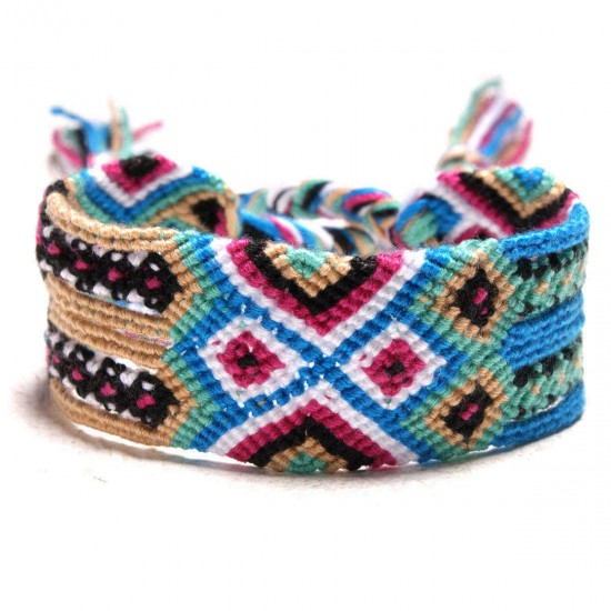 Bohemian Charm Bracelet Vintage Hand Wave Tassels Jewelry Colorful Bracelets for Women Men Bohemian Charm Bracelet Vintage Hand Wave Tassels Jewelry Colorful Bracelets for Women Men