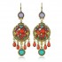 Bohemian Colorful Ethnic Tassel Ear Drop Earrings Piercing Earring for Women