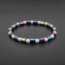 Bohemian Colorful Magnetic Beads Anklet Bracelets Fashion Summer Foot Healing Jewelry for Women