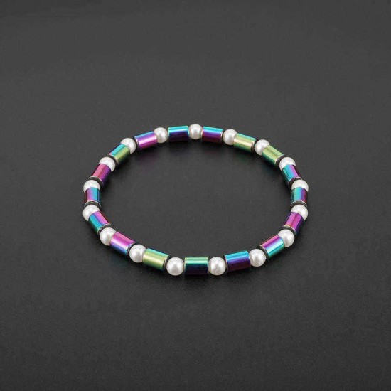 Bohemian Colorful Magnetic Beads Anklet Bracelets Fashion Summer Foot Healing Jewelry for Women