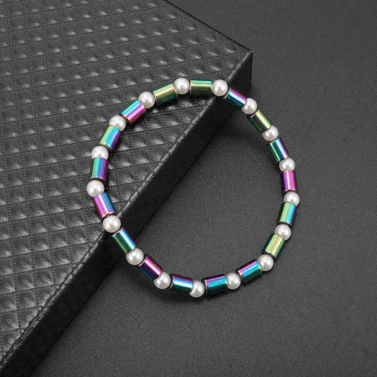 Bohemian Colorful Magnetic Beads Anklet Bracelets Fashion Summer Foot Healing Jewelry for Women