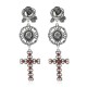 Bohemian Gold Plated Rose Flower Cross Gold Earring Drop Long Dangle Earrings for Women