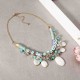 Bohemian Gold Trendy Party Shell Crystal Necklace Clothing Accessories for Women