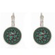 Bohemian Green Flower Earrings Round Shape Drop Earrings Retro French Earring For Women