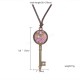 Bohemian Gypsophila Metal Key Pendant Necklace Vintage delicacy Gift for Women