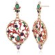 Bohemian Hallow Earrings Rhinestone Retro Style Ear Drop Alloy Earring For Women