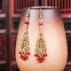 Bohemian Hallow Tassels Earrings Alloy Long-Style Ear Drop Earring For Women